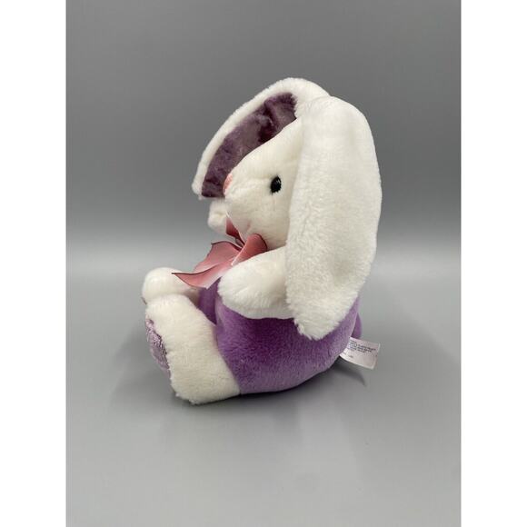 Main Joy Limited Small 7 Inch Bunny Rabbit Plush In Purple Outfit Stuffed Animal - Picture 5 of 7